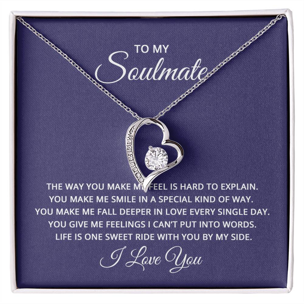 Forever Love Heart Necklace + Soulmate Card