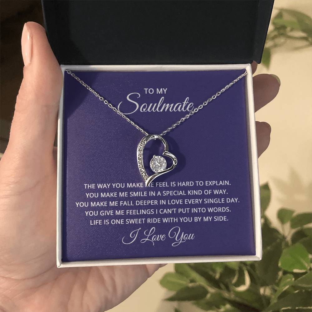 Forever Love Heart Necklace + Soulmate Card