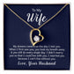 Forever Love Heart Necklace + Wife Message Card