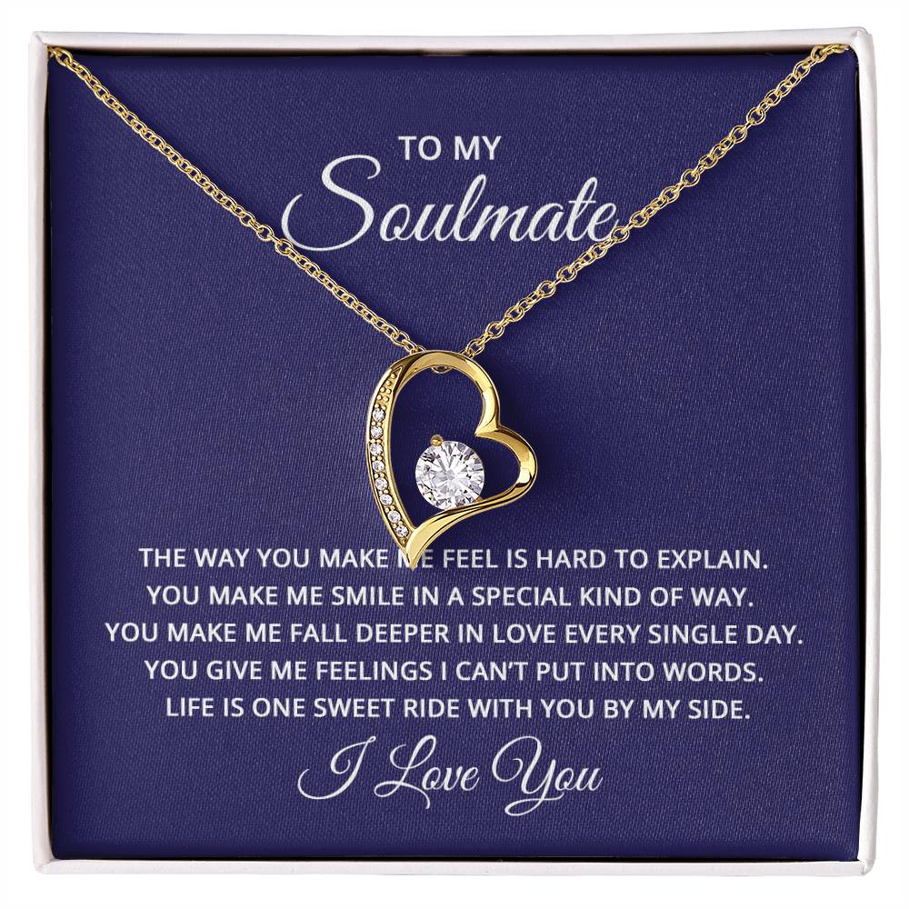 Forever Love Heart Necklace + Soulmate Card