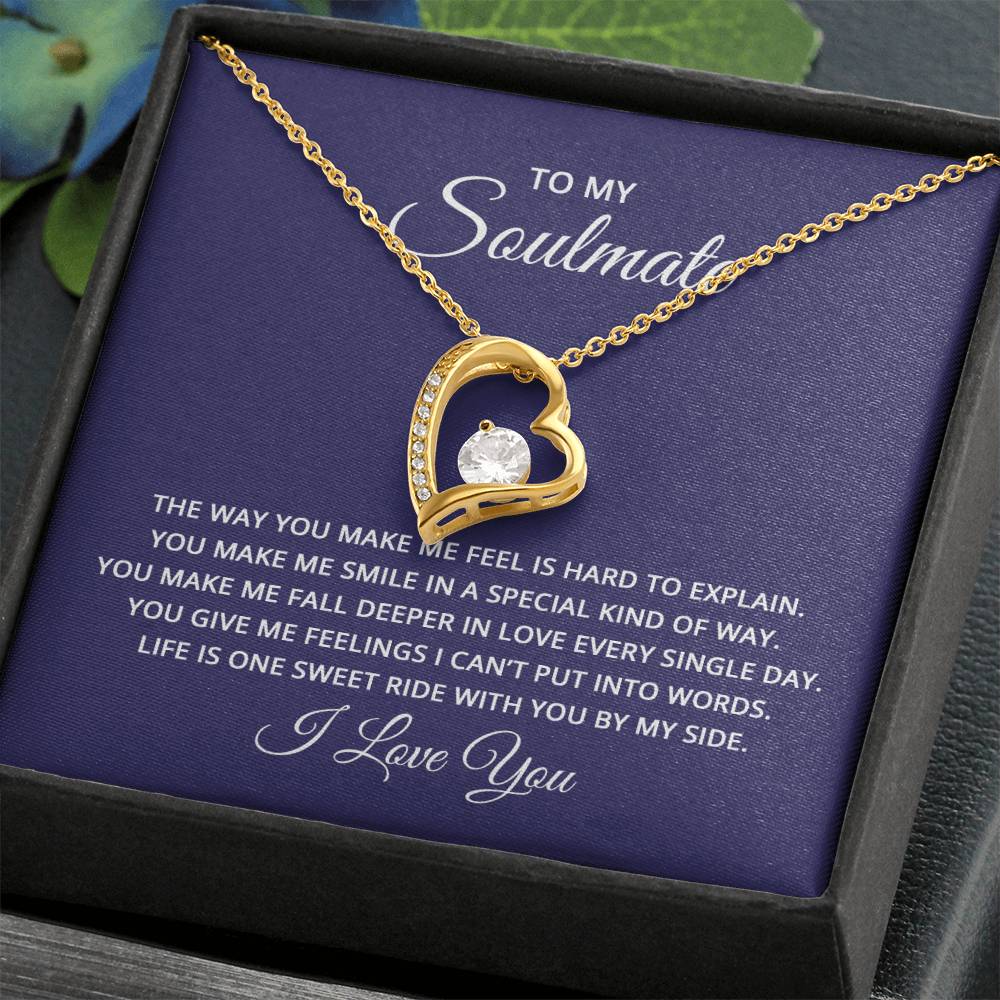 Forever Love Heart Necklace + Soulmate Card